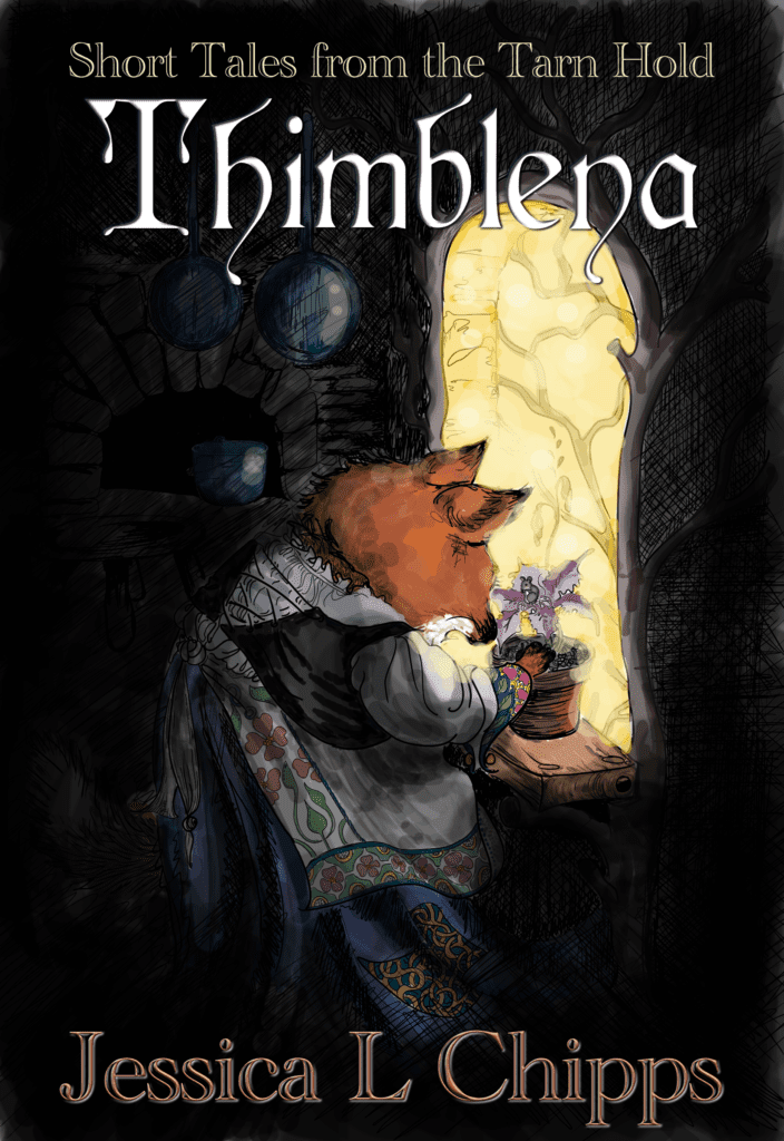 book cover of a short fairy tale story from the tarn hold called thimblena